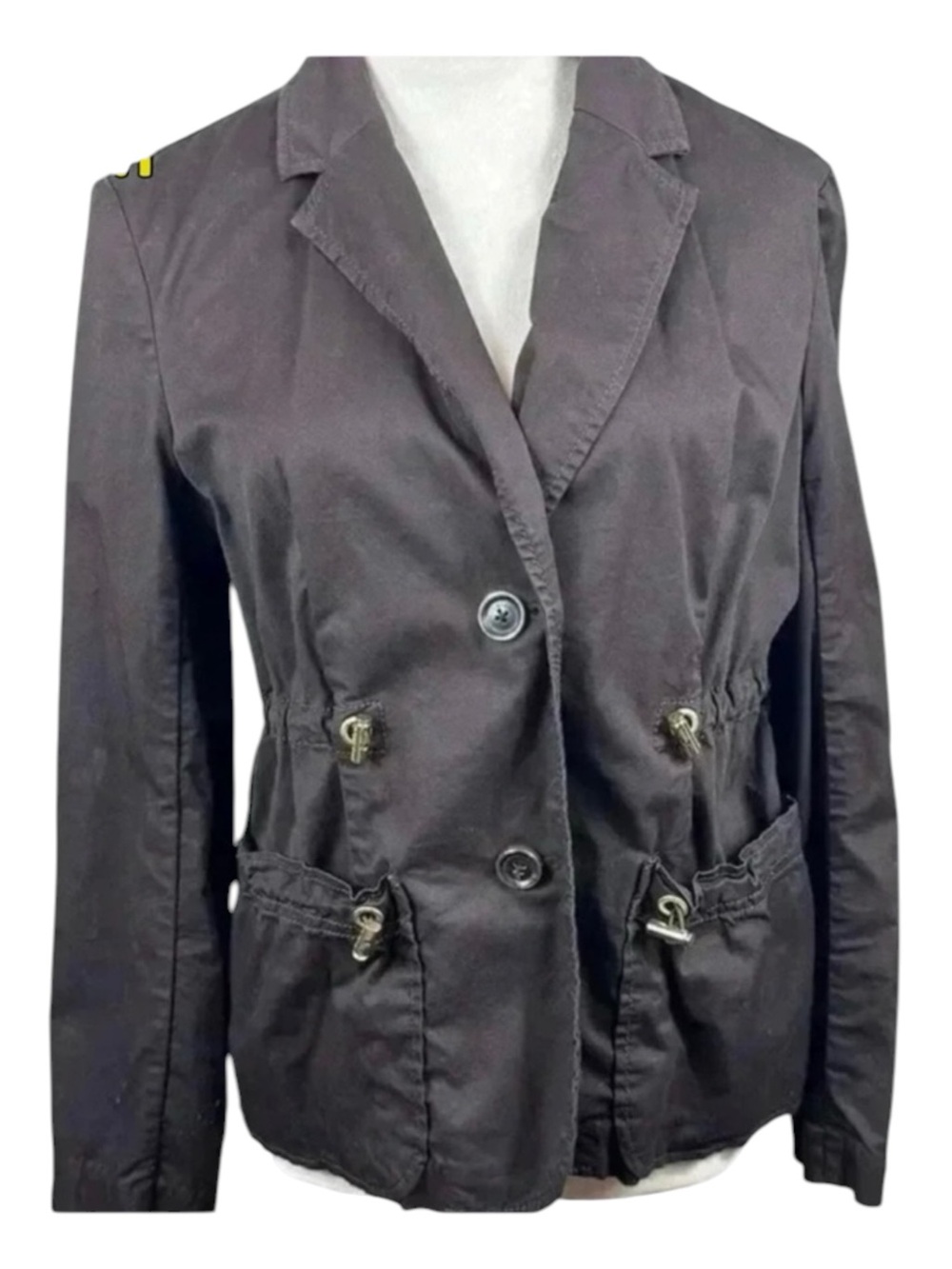 Michael Kors chocolate brown jacket with toggles size 12 petite - Picture 3 of 11